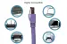 CAT8 Shielded Ethernet Patch Cable, 40Gbps, Snagless, 5 ft, Purple