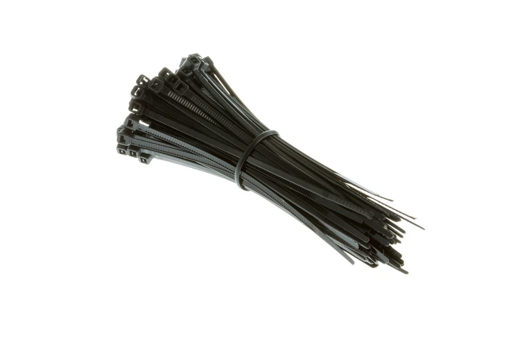 4in Nylon Cable Ties, Black (Qty 100)