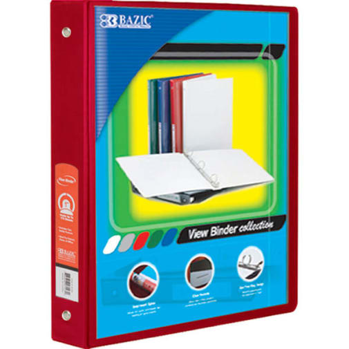 Binder - 3-Ring View 1.5" Red