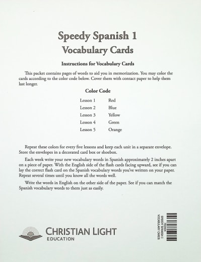 Speedy Spanish 1 Flash Cards