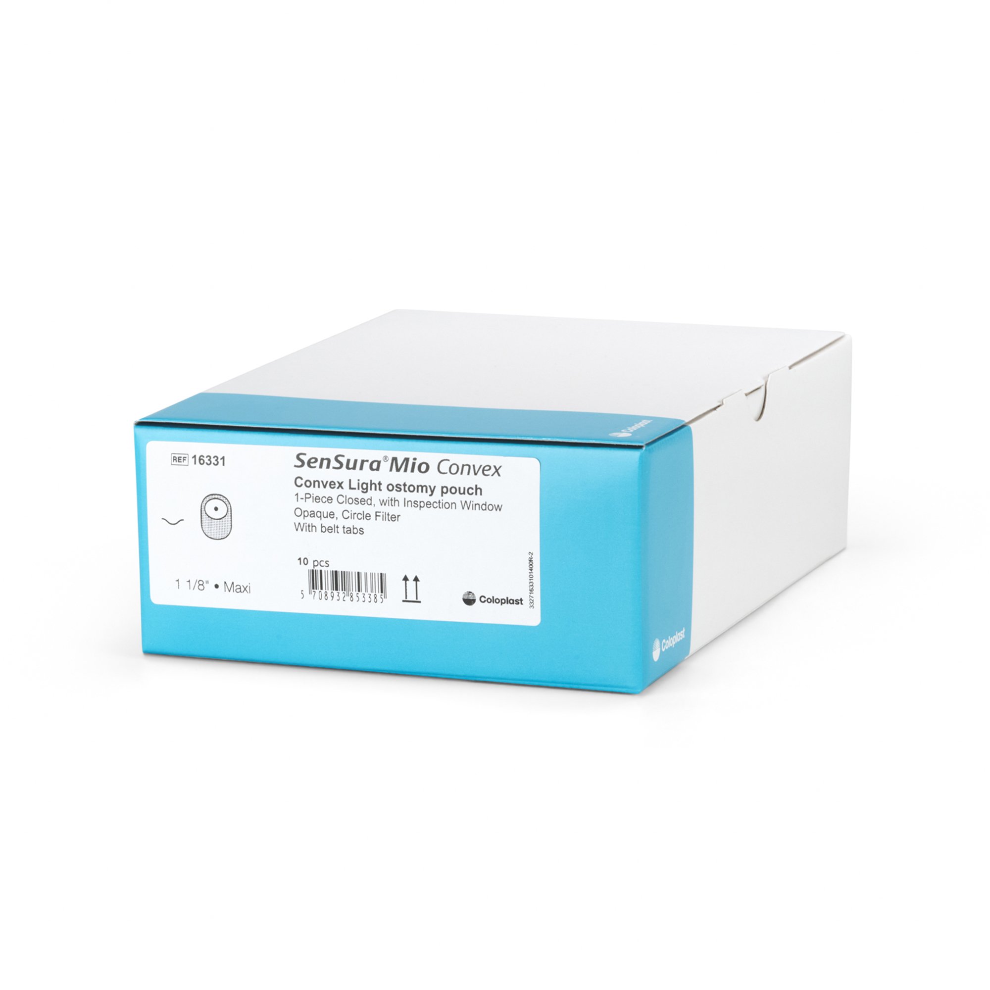 SenSura Mio Convex Light 1-Piece Closed End Opaque Ostomy Pouch, 28 mm Stoma MK 1006151