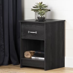 Tassio - 1-Drawer Nightstand with Open Storage Space Tassio - 1-Drawer Nightstand with Open Storage Space