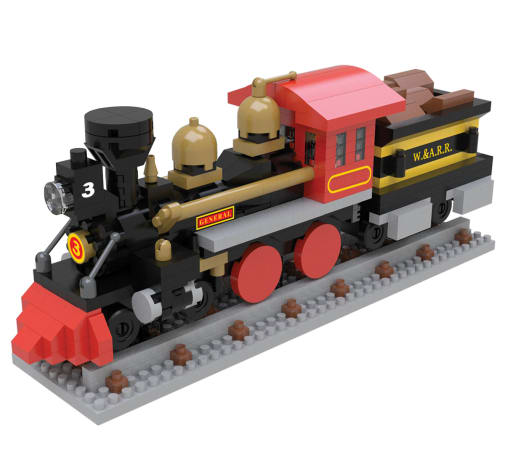Mini Building Blocks: 4-4-0 Locomotive (522 pieces)