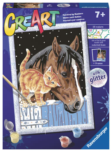 Ravensburger CreArt Paint by Number: Stable Friends with Glitter (7x10)
