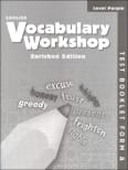 Vocabulary Workshop Enriched Test Booklet Form A Grade 4 (orange)