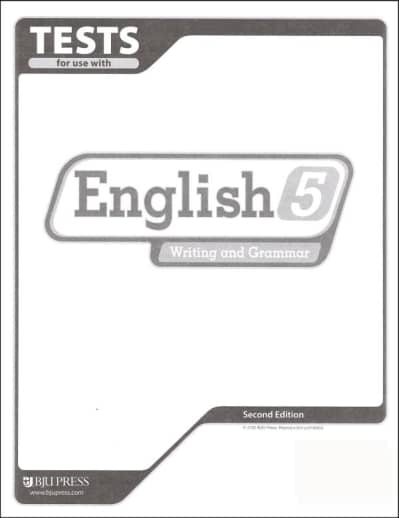 BJU Press English 5 Testpack, 2nd Edition
