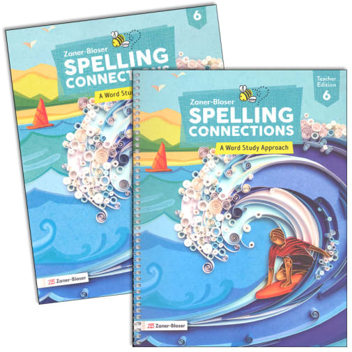 Zaner-Bloser Spelling Connections Grade 6 Home School Bundle (2022)