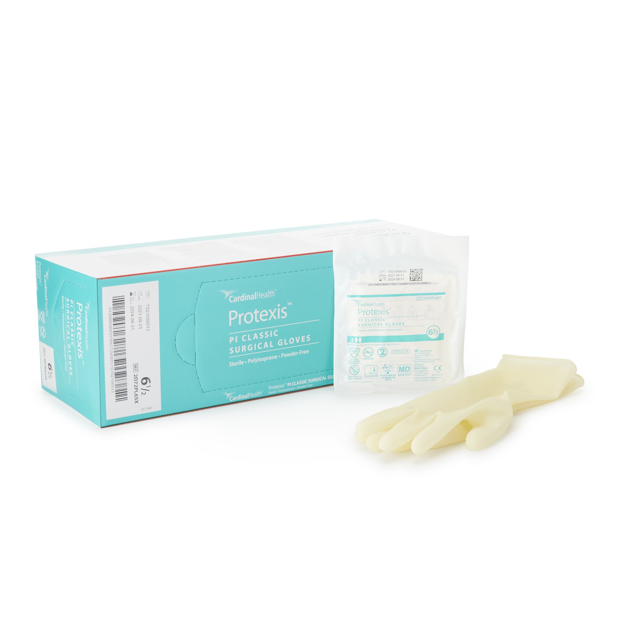 Protexis PI Classic Polyisoprene Surgical Glove, Size 6.5, Ivory MK 807443