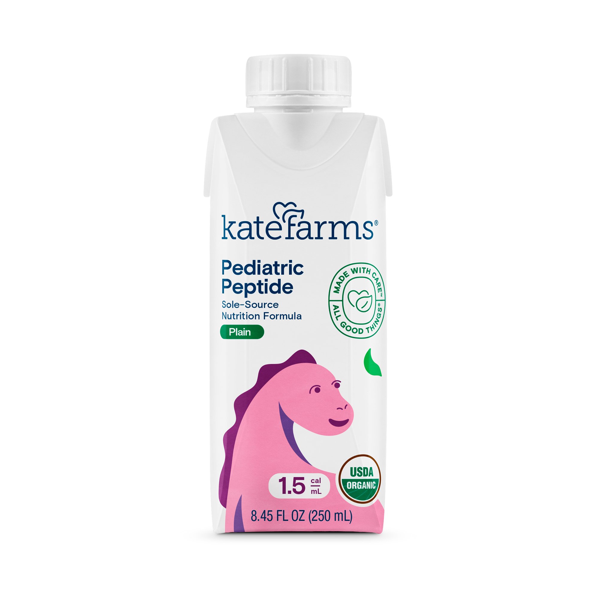 Kate Farms Pediatric Peptide 1.5 Sole-Source Nutrition Formula, Unflavored, 8.5-ounce carton MK 1184932