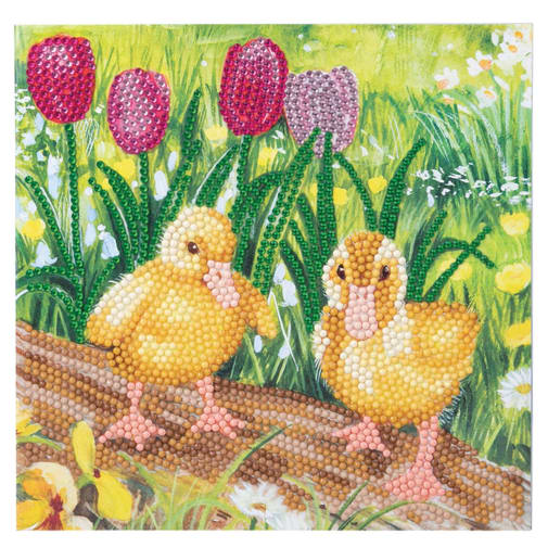 Crystal Art Card Kit - Spring Chicks