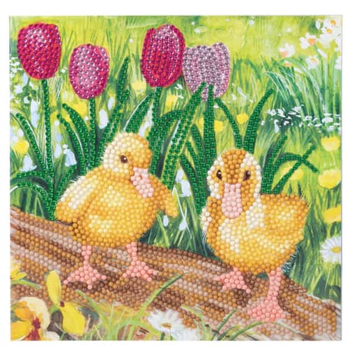 Crystal Art Card Kit - Spring Chicks