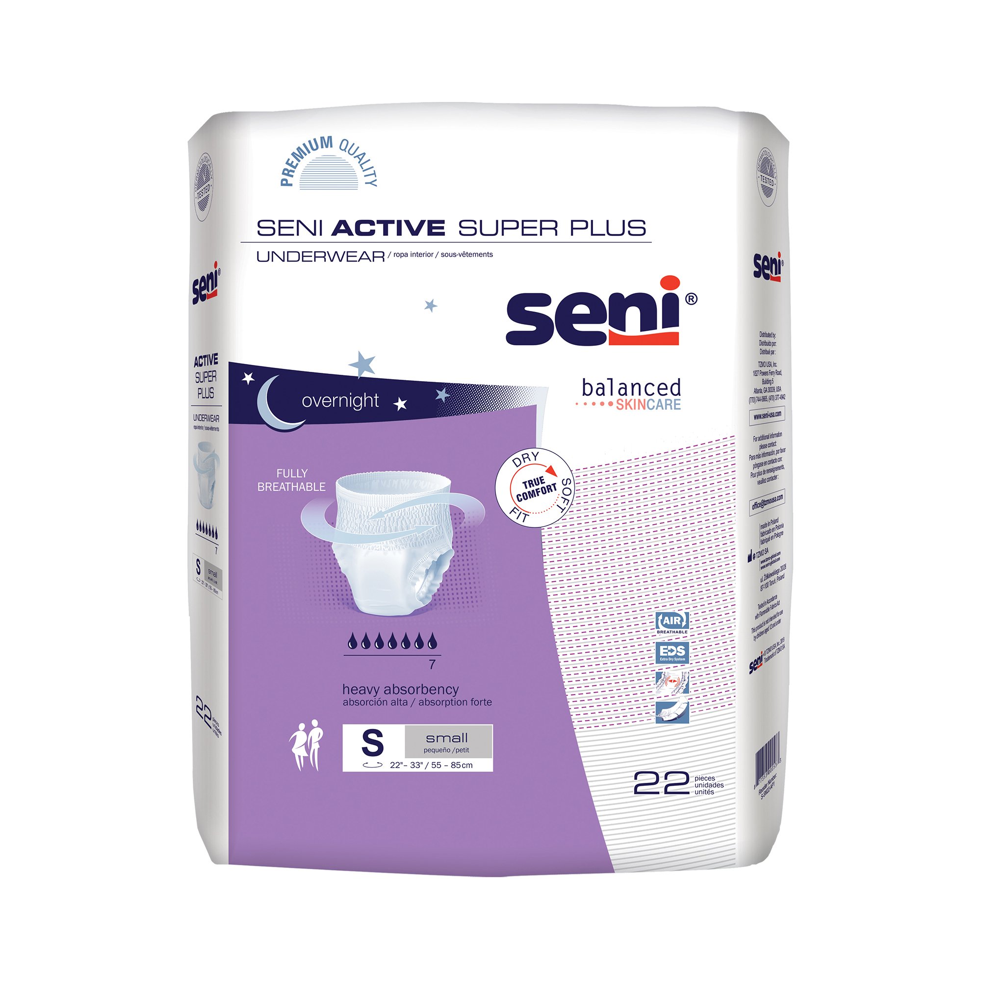 Seni Active Super Plus Overnight Heavy Absorbent Underwear, Small MK 1163860