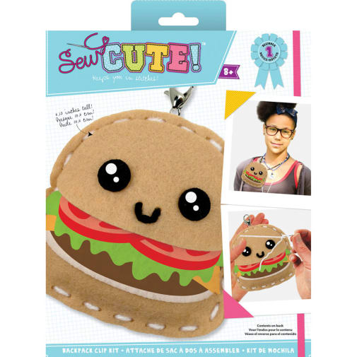 Sew Cute Felt Keychain Kit Hamburger