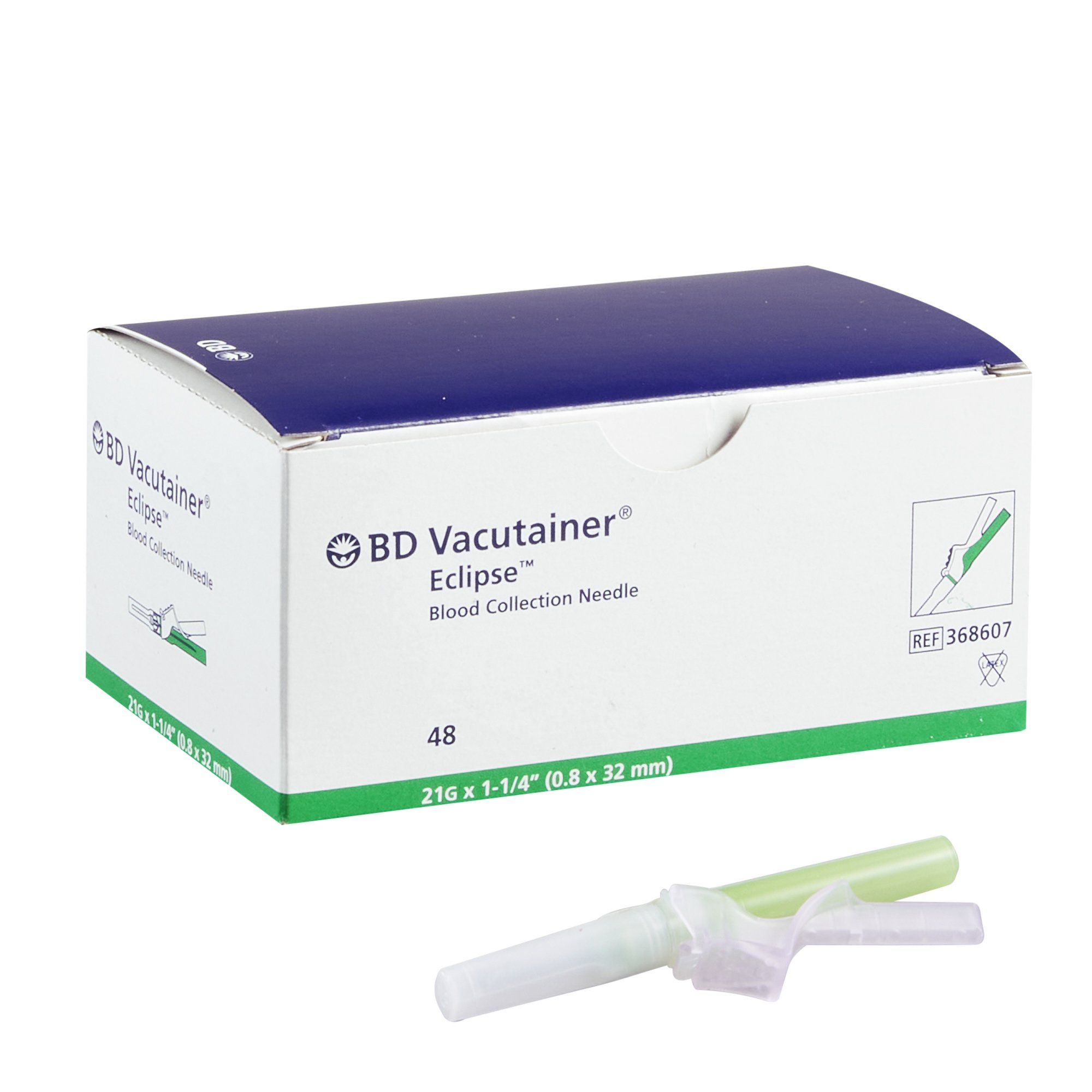 BD Vacutainer Eclipse Blood Collection Needle, 21 Gauge, 1-inch needle length MK 373902