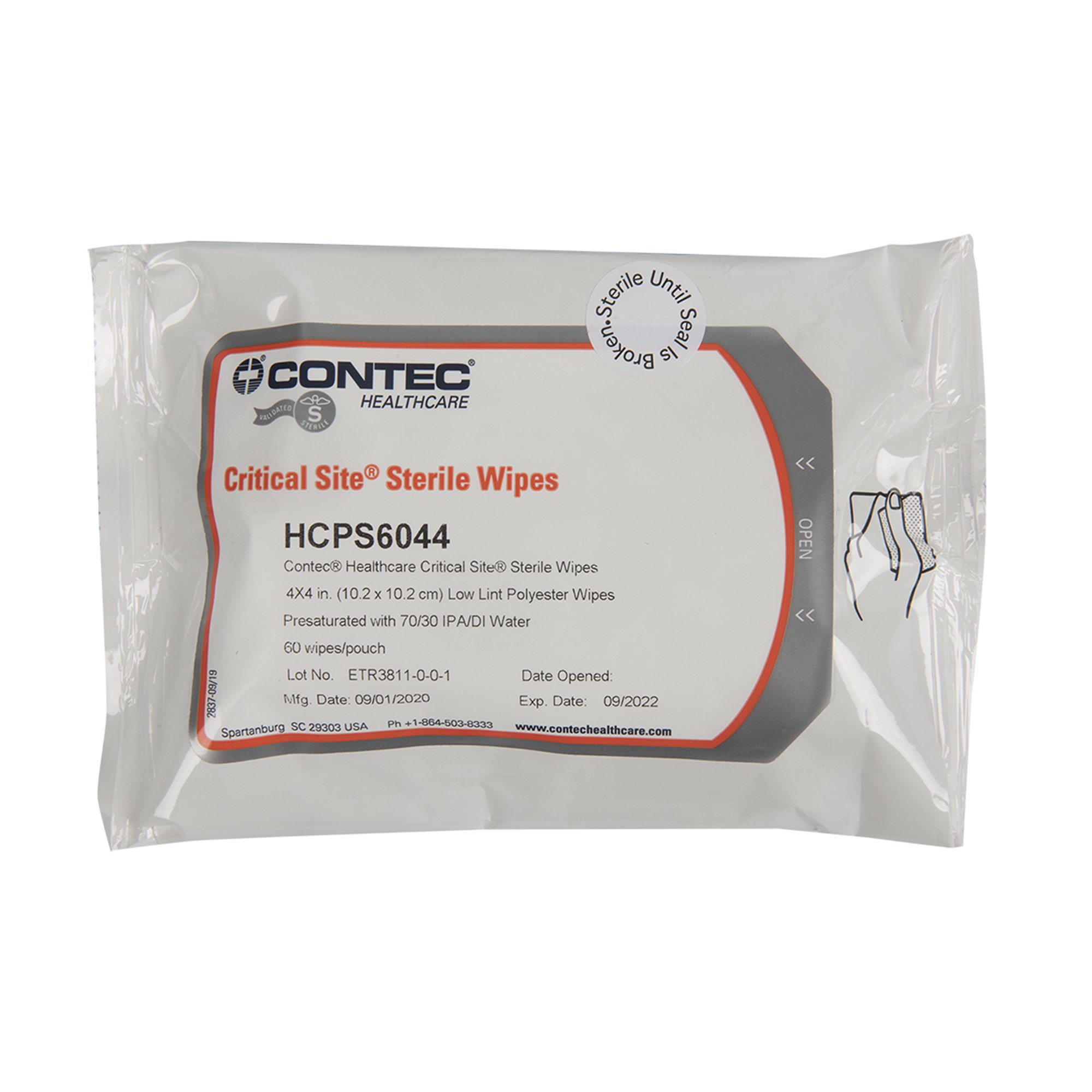 Contec Critical Site Sterile Surface Disinfecting Wipes, 60 ct. MK 1169511