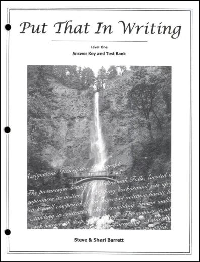 Put That In Writing Level 1 Answer Key and Test 2ED