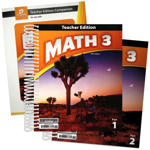 BJU Press Math 3 Teacher Edition & Teacher Edition Companion 5th Edition