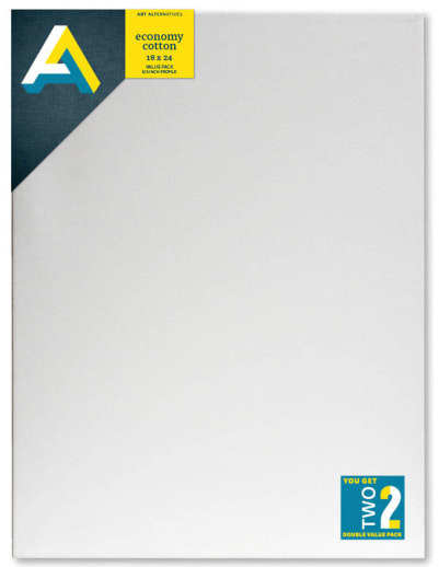 Canvas Economy Cotton Stretched 2 pack (18 x 24)