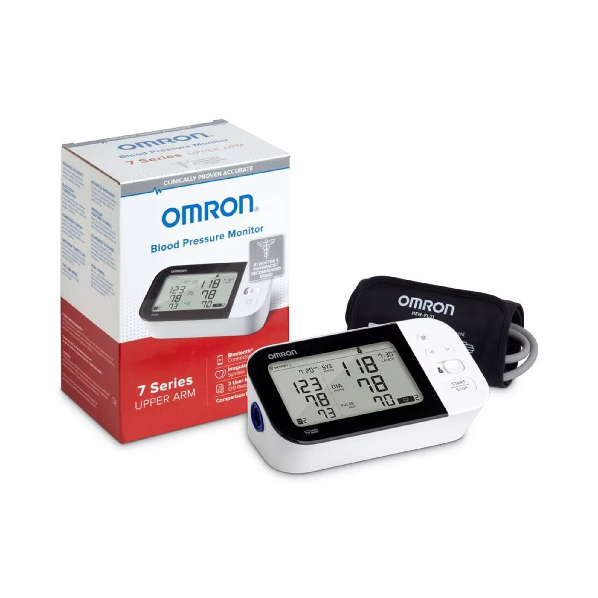 Omron 7 Series Digital Blood Pressure Monitoring Unit for Home Use, Adult Cuff MK 1150428