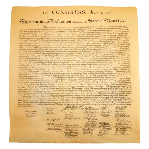 Declaration of Independence 1776 Historical Document