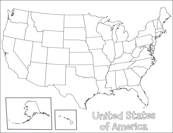 U.S.A. Map Poster