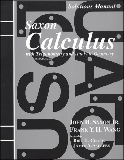 Saxon Calculus 2nd Edition Solution Manual