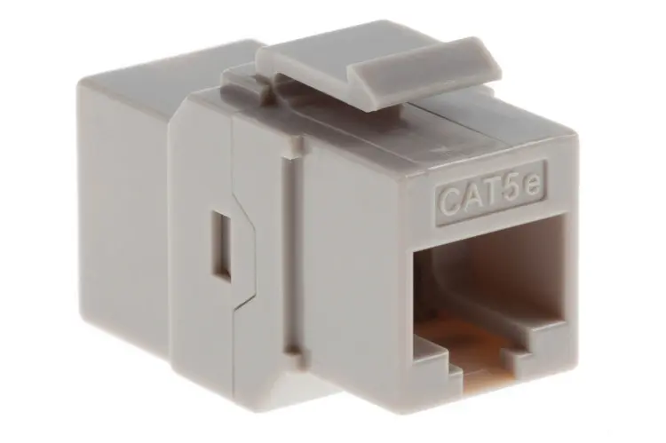 Cat5e RJ45 Inline Coupler Type Keystone Jack, Gray