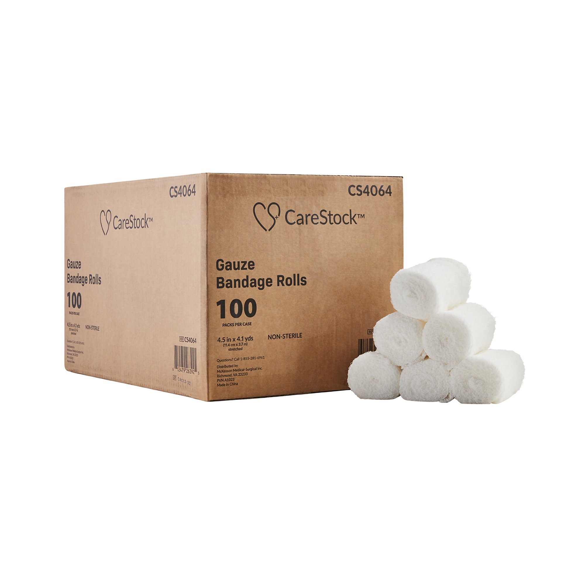 CareStock Nonsterile Gauze Bandage Roll, Sterile, 4.5 Inch x 4.1 Yard MK 1242212
