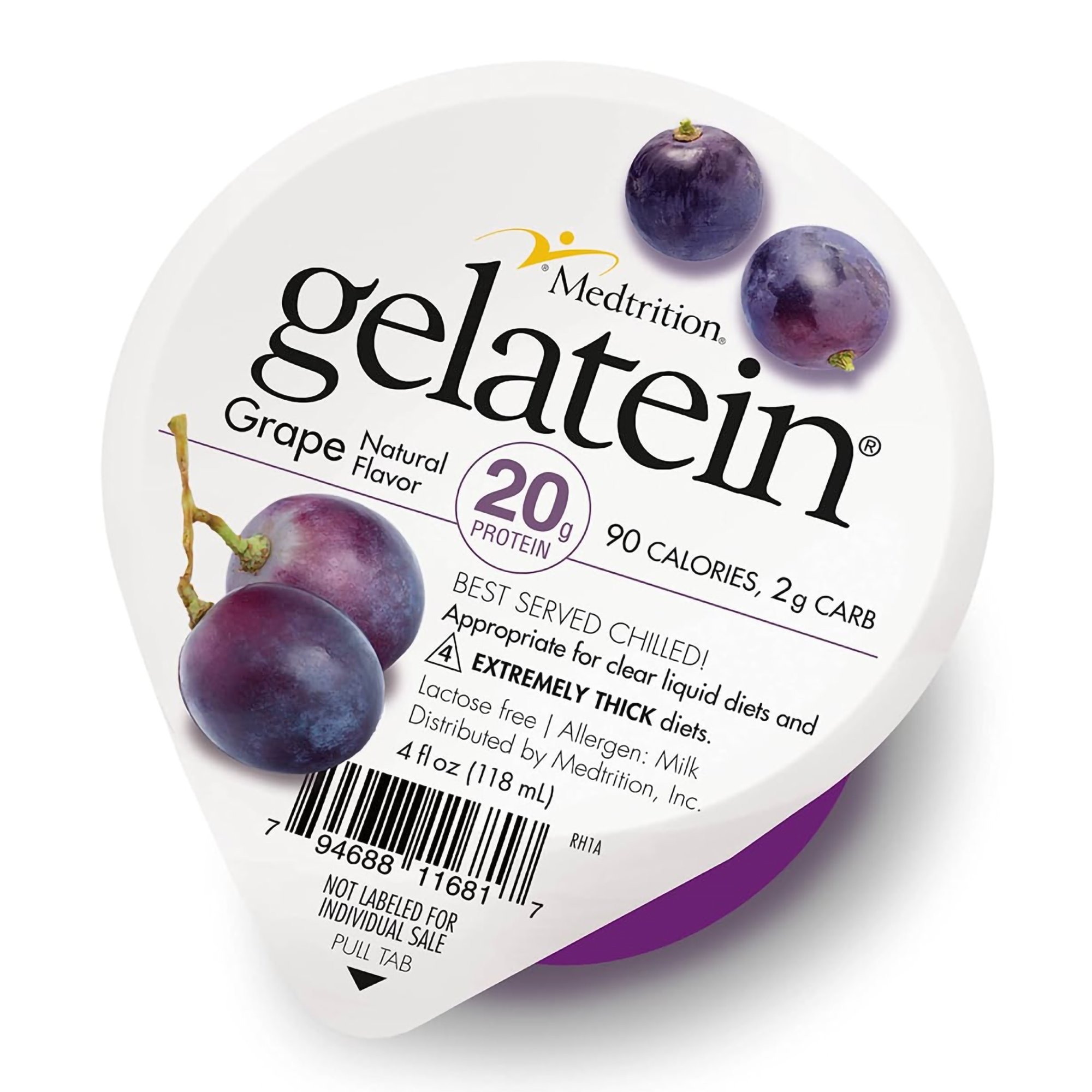 Oral Supplement Gelatein Grape Flavor Gel 4 oz. Cup MK 1215831