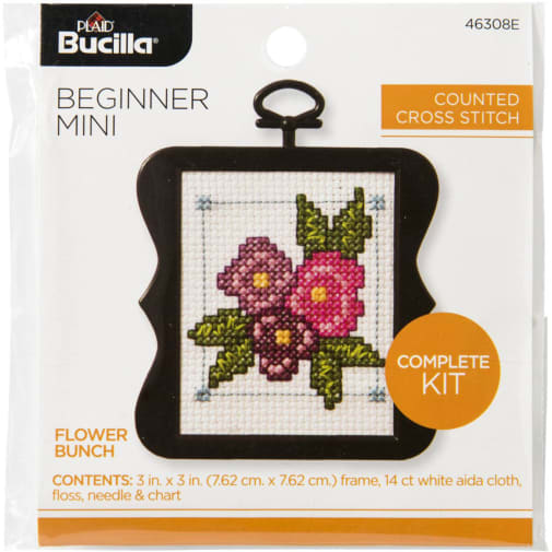 Beginner Mini Stitchery Kit - Flower Bunch