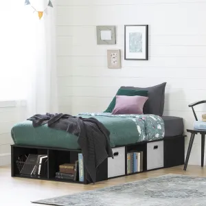 Storage Platform Bed with Baskets