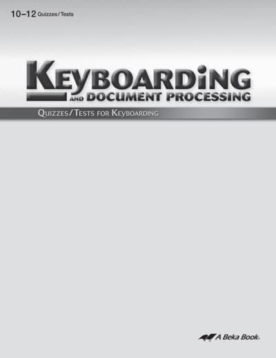 Keyboarding Quizzes and Test Book