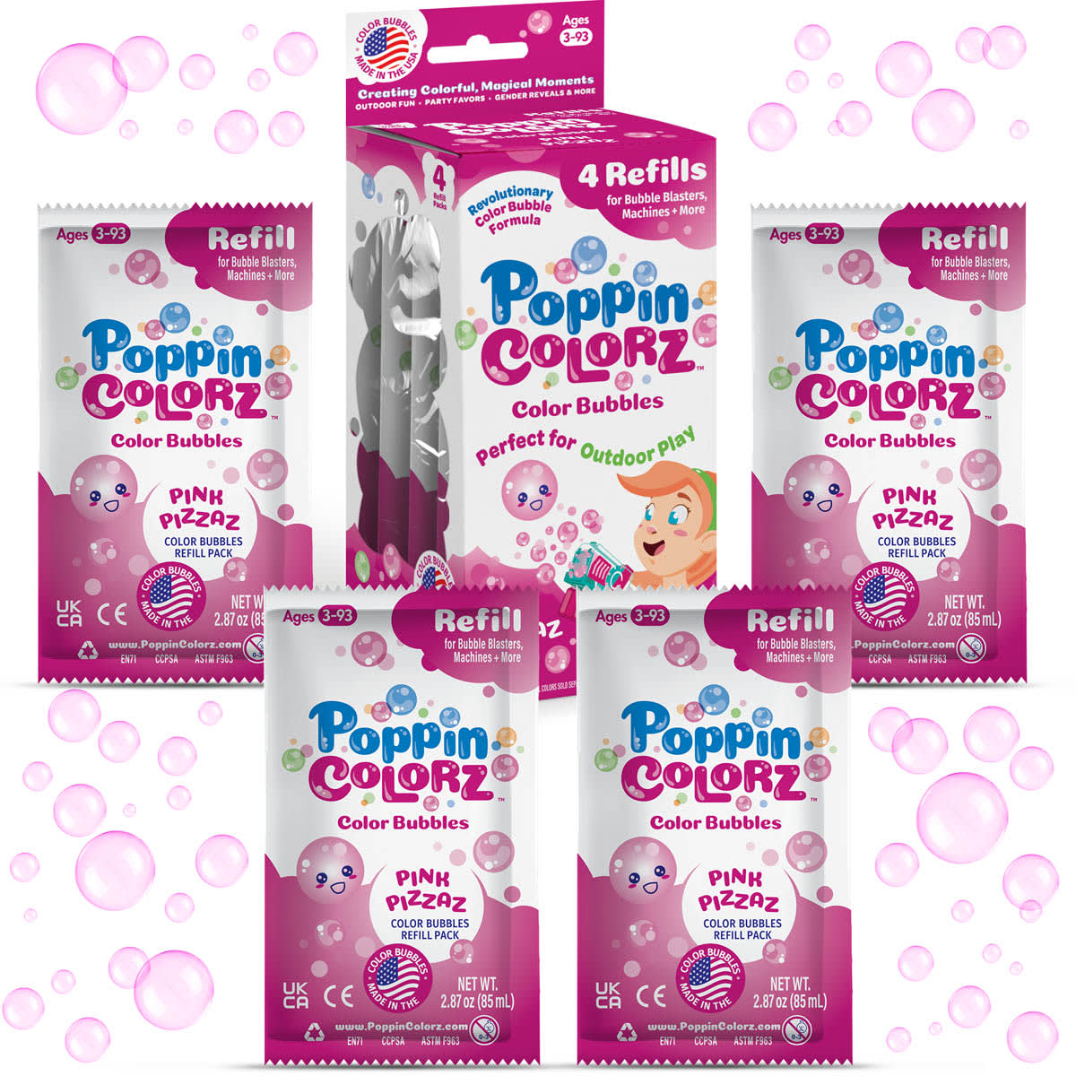 PoppinColorz Pink Pizzaz Refill 4 pack