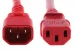 AC Power Cord, C13 to C14, 18 AWG, 10ft, Red
