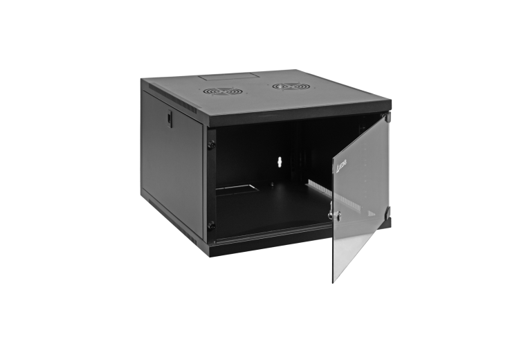 6U | Wall- Mount Cabinet | 18" Depth | Pre-Assembled, Black | New