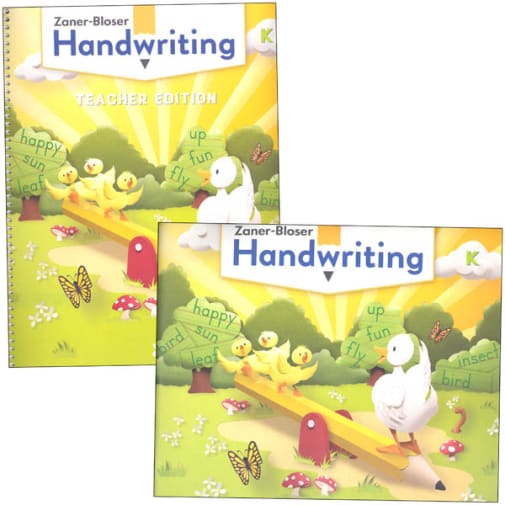 Zaner-Bloser Handwriting Grade K Home School Bundle - Student Edition/Teacher Edition (2020 edition)