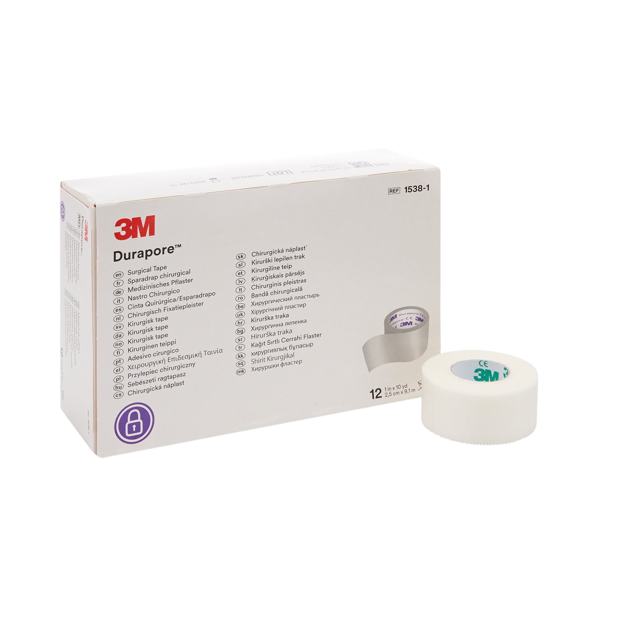 3M Durapore Silk-Like Cloth Medical Tape,1 Inch x 10 Yard MK 5775