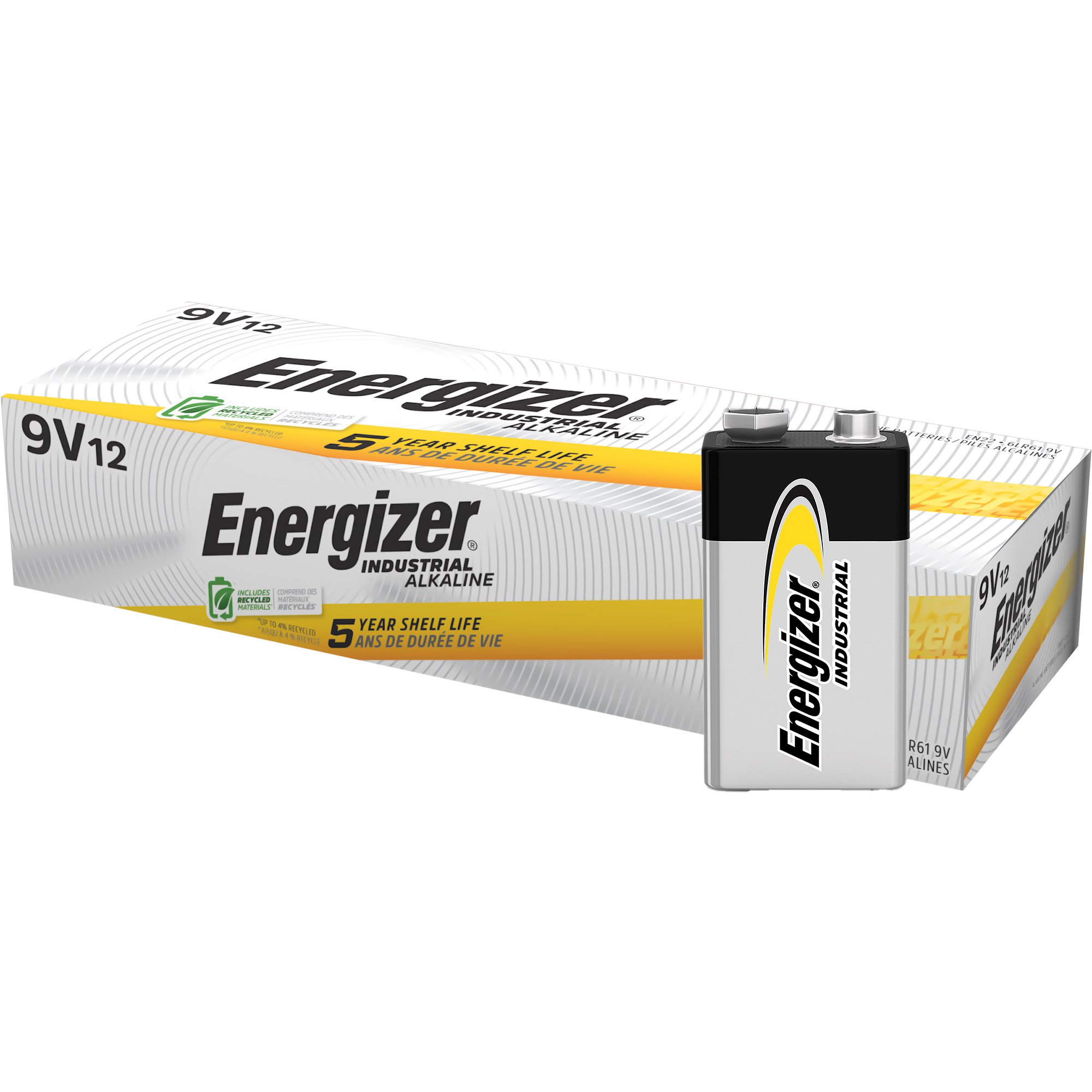 Energizer Industrial Alkaline Battery, 9V MK 258468