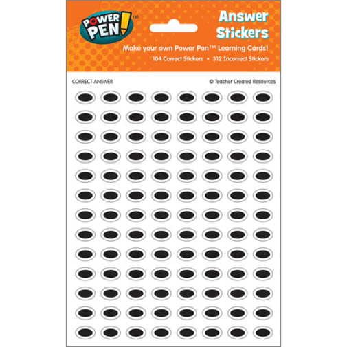 Power Pen Answer Stickers