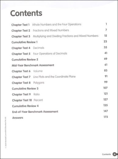 Math in Focus 2020 Assessment Guide Teacher Edition Grade 5