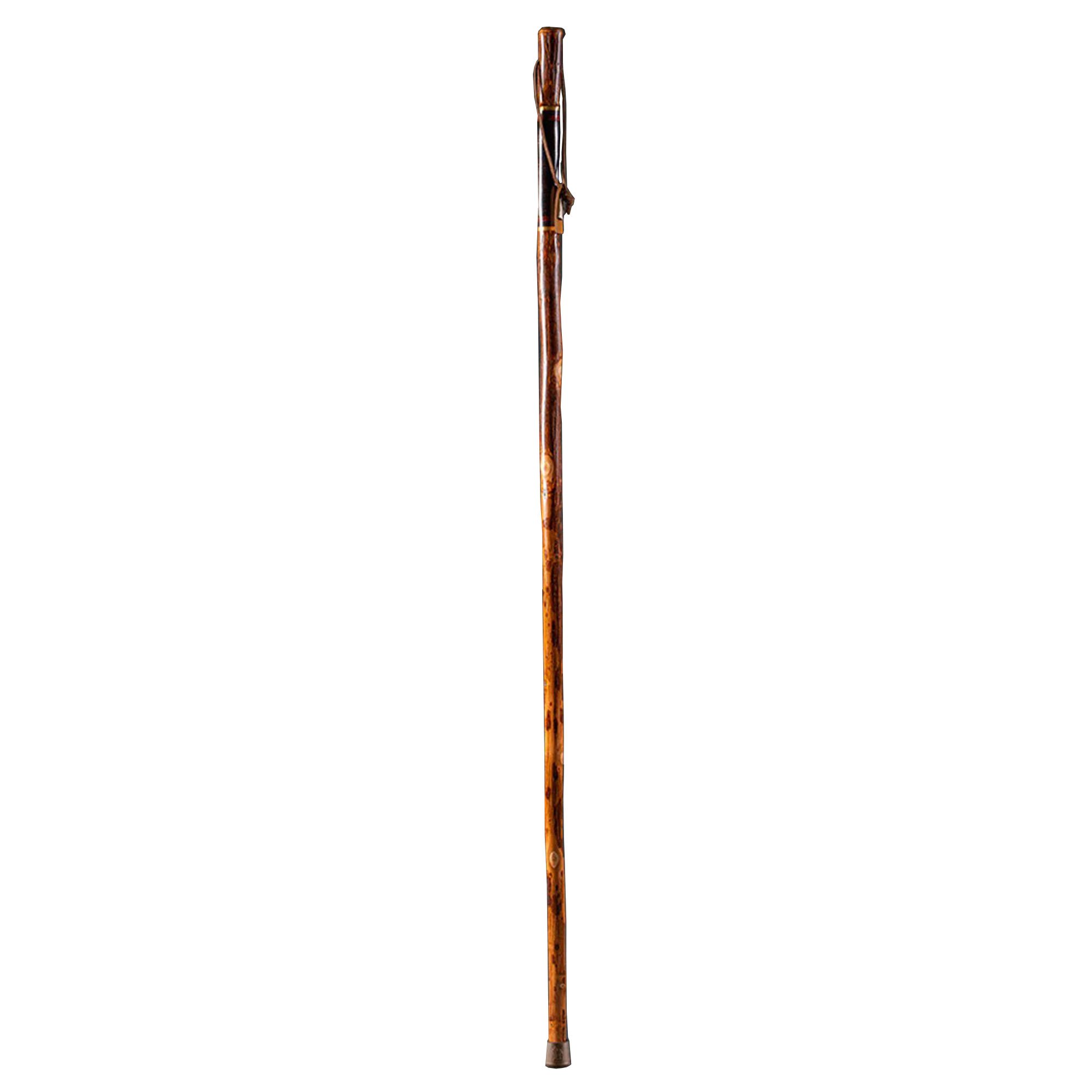 Brazos Exotic Leather Safari Hickory Rustic Walking Stick, 55-Inch MK 1229071