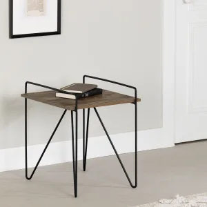 End table with metal legs