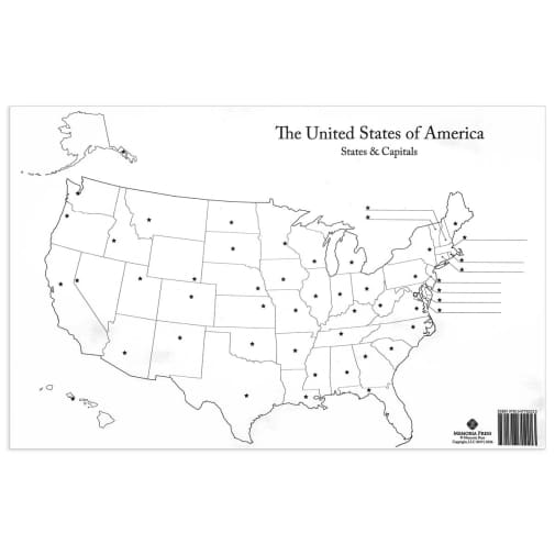 Memoria Press Practice Map Pad: United States