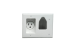Recessed Low Voltage Cable Plate with Recessed Power, White