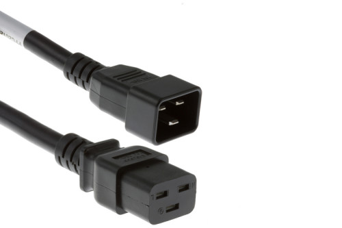 Image of Cisco Cabinet Jumper Power Cable, C20 to C19, CAB-C19-CBN, 8ft