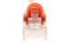 Cat6 Shielded Ethernet Patch Cable, Half-moon Boot, 15 ft, Orange
