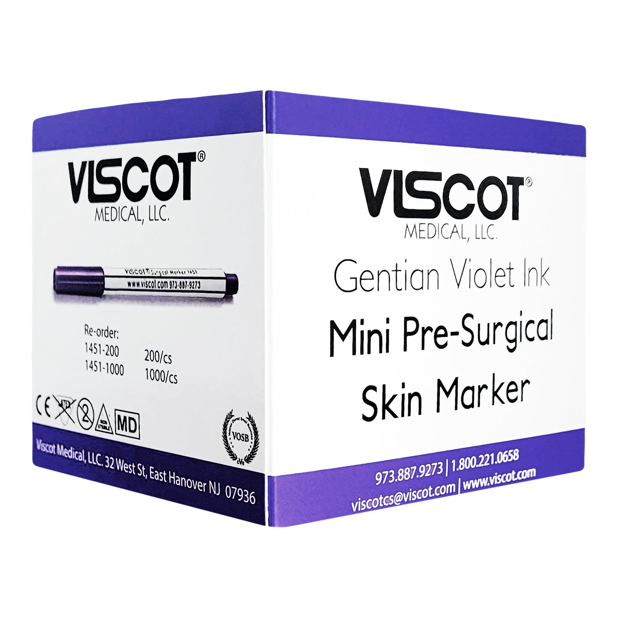 Viscot Mini Gentian Violet Ink Skin Marker, Regular Tip MK 554375