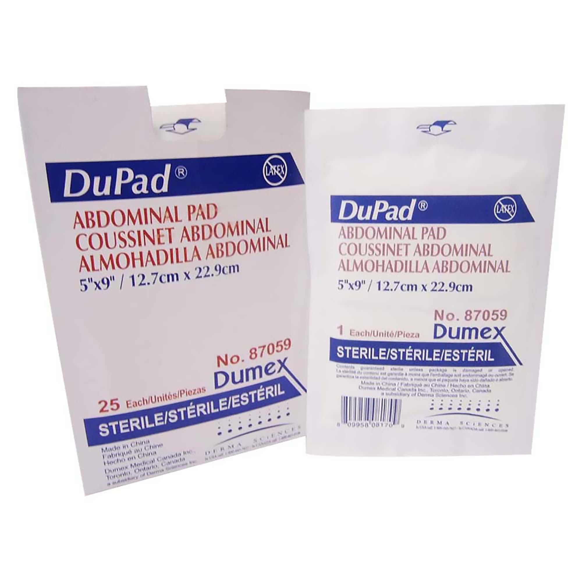 DuPad Sterile Abdominal Pad, 5 x 9 Inch, 1-Ply MK 645793