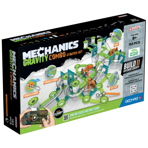 Geomag Mechanics Gravity RE Combo Starter Set (153 pieces)