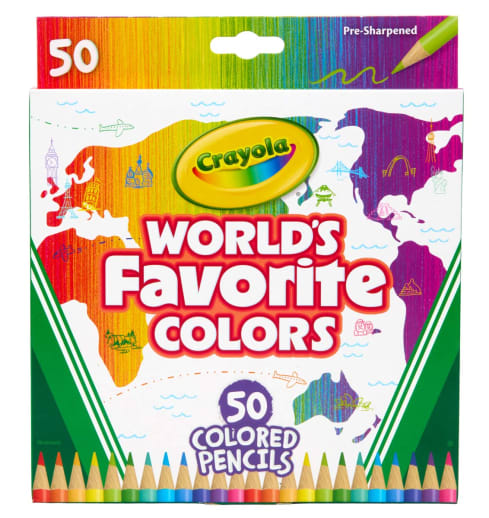 Crayola Colored Pencils World's Favorite Colors 50 Count